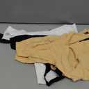 KUKU PANDA No Show Thongs for Women Ladies Comfortable Maternity Panties Seamless Underwear Set Athletic Workout Variety Pack (Large, Black/White/Nude)