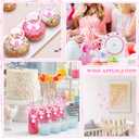 Junkin 60 Pieces Baby Shower Pacifiers Necklace Acrylic Pacifiers Necklace Charm for Baby Shower Party Favors Decorations, Women Style(Pink, Gold)
