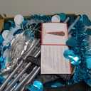 QBA 5FT Pop Up Christmas Tree with 90 Colorful Lights, Collapsible Tinsel Christmas Tree Slim Pencil Tree for Home Office Holiday Party, White