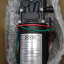 12V Diaphragm Water Pump 1.2 GPM 80 PSI Self Priming Sprayer Pump with Pressure Switch, Hose Clamps for RV, Camper, Marine, Boat, Garden, Car Wash