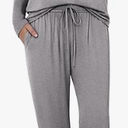 Ekouaer 2 Pack Womens Pajama Sets Long Sleeve Pjs Lounge Set Soft Comfy Sleepwear Winter Loungewear. L