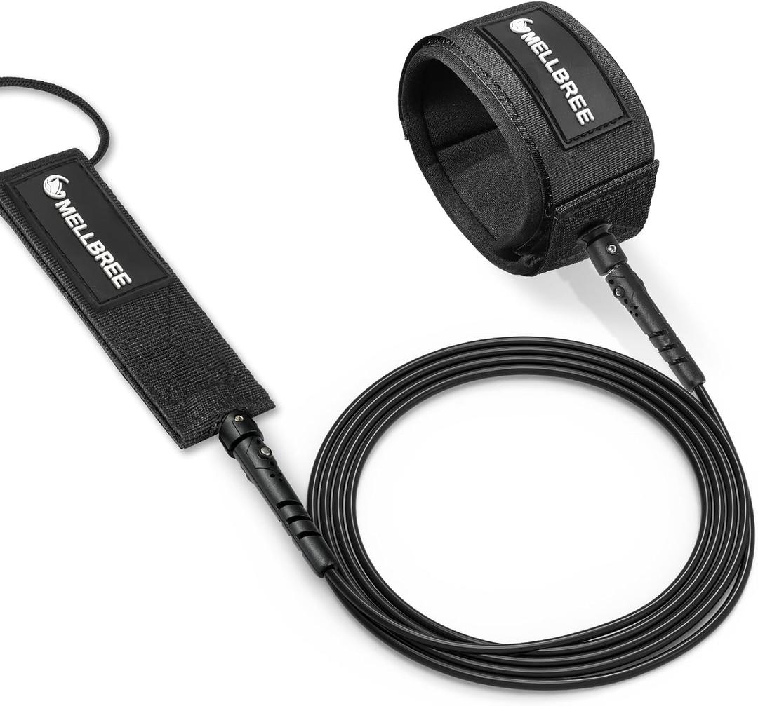 Mellbree Surfboard Leash, Premium SUP Leash Double-Side Rotatable Wirst Strap Leg Rope Flexible for Paddleboard Longboard Shortboard Stand-up Paddleboards