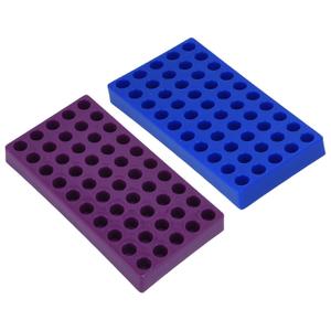 Lab Autosampler Vial Holder HPLC Vials Storage Rack for 2ml HPLC Sample Bottles(Blue and Purple, 2pcs 7.48inX3.89inX0.86in)