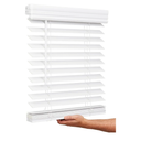 Lotus & Windoware Cordless, 2 Inch Faux Wood Blind, 29.5" Wide x 60" Long, Window Blinds, Blinds & Shades, Blinds for Indoor Windows, Smooth, Bright White - 29.5" x 60",Bright White