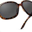 miyya Bug Eye Oversized Polarized Sunglasses Womens, Trendy Retro Sun Glasses for Women 2025, Oversized UV Protection Shades (Smoke Tortoise/Black)