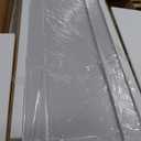 Bifold Barn Door 36"（18" x2） x 84", 1 Lites Mirror Panel with Sliding Hardware Kit Set, Pre-drilled Closet Door Slab, 40" Track for 2 Doors, MDF, White, Easy Installation