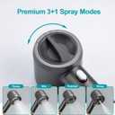 Shower Head with Handheld, High Pressure Shower HeadS with Pause Switch 4 Spray Modes Filter Showerhead with 79 in Hose, Adhesive Wall Mount，Bracket and Replace Filter (Grey)