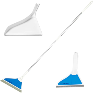 Helio AirBroom Kit All Surface Sweeper and Squeegee for Wet and Dry Cleaning Dust, Dirt, Liquids, Pet Hair, Tile, Hardwood Floors, Carpet, Furniture, Windows