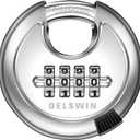 DELSWIN 4 Digit Combination Lock with Hardened Steel Shackle Combo Padlock for Sheds,Gym Locker,Storage Unit,Gate and Fence (1 Pc)