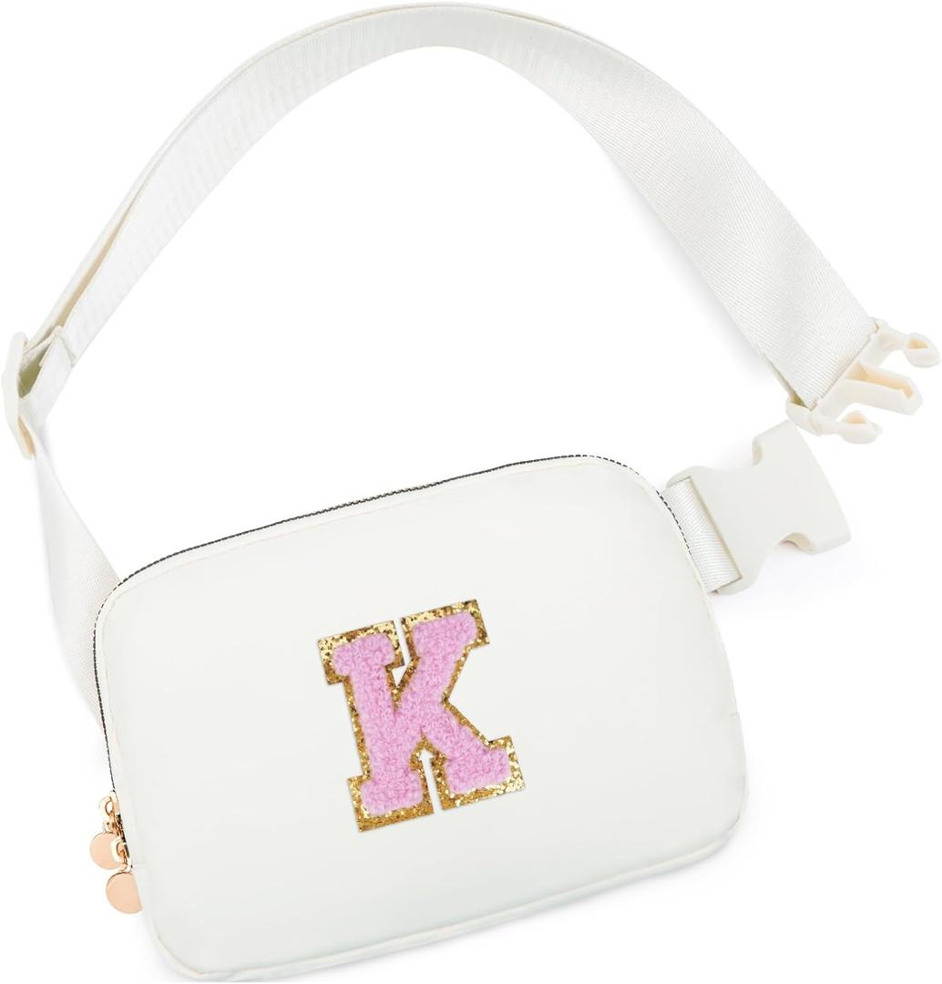 Birthday Gifts for 4 5 6 7 8 9 10 11 12 13 Year Old Girls,Gifts for Teens Kids Daughter Sister Her,Two Way Zipper Crossbody Bag Fanny Pack Belt Bag Cute Trendy Stuff - Cream,K