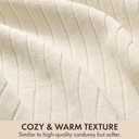 MIULEE Set of 2 Cream Decorative Throw Pillow Covers 18x18 Inch, Thick Soft Textured Striped Cushion Covers, Modern Solid Color Farmhouse Boho Pillow Case for Sofa Couch Bed Living Room
