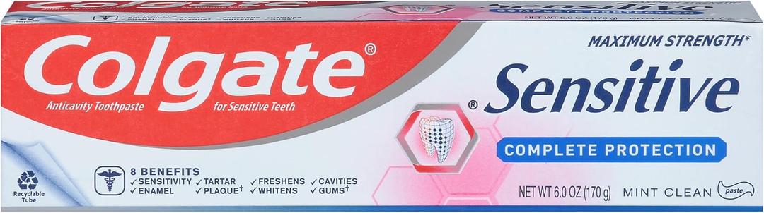Colgate Sensitive Toothpaste, Complete Protection, Mint 6 Ounce (Pack of 2)