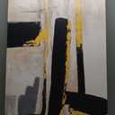 QSQ Abstract Wall Art Canvas Wall Art Decor Black And Gold Wall Art Paintings Abstract Wall Decor Artwork For Living Room Bedroom Bathroom Office Home Wall Decor Can Be Hung Directly 24" X 48" (brown)