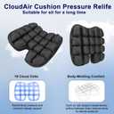 Upgrade Travel Seat Cushion for Airplane,Portable&Adjustable Air Seat Cushion,Coccyx Tailbone Pain Relief Chair Pad,Inflatable Cushion for Wheelchair, Travel,Driving,Office Work, One for All