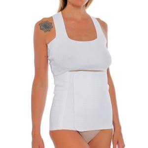 Post-Surgery and Postpartum Band – Elastic and Tear-Resistant Abdominal Postpartum Belly Band, Shapewear Back Brace for Back, useful for Post-Pregnancy and Back Support, White, Size L