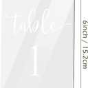 Clear Acrylic Wedding Table Numbers 1-10 with Stand- 4x6 Inch Clear Acrylic Table Numbers and Holders for Wedding Party Reception
