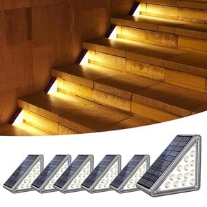 JEJOT Solar Step Light Outdoor Stair Lights, Deck Lights Outdoor Powered IP65 Waterproof, 2CCT Solar Outdoor Step Light, Decor for Stair, Deck, Step, Sidewalk, Porch and Outside Patio,2CCT,6 Pack