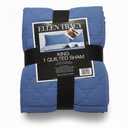 Ellen Tracy King 1 Quilted Sham 20x36in 100% Polyester Blue