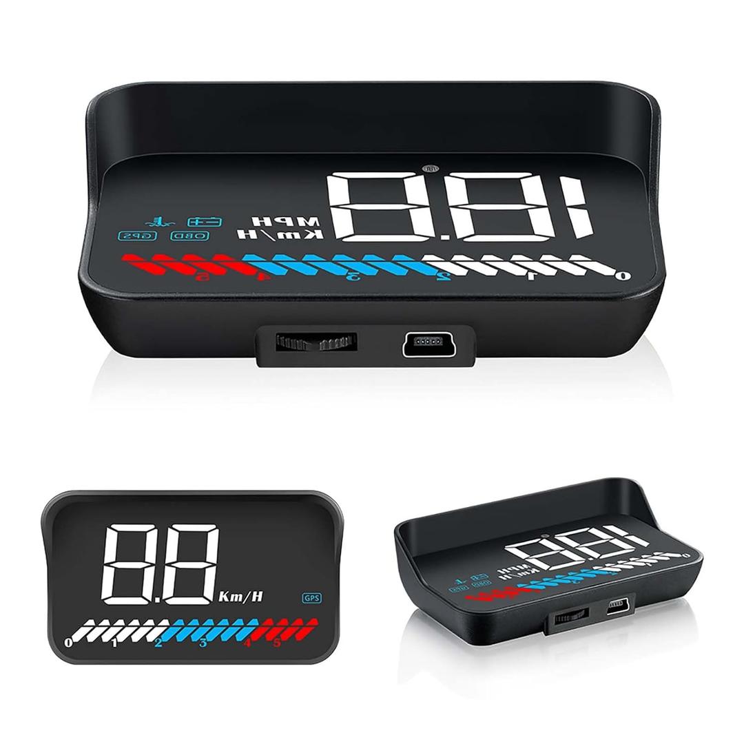 ACECAR Head Up Display Car Universal Dual System 3.5 Inches HUD, Speedometer OBD2 GPS Interface, Speed, Engine RPM, OverSpeed Warning, Mileage Measurement, Water Temperature, GPS Mode for All Vehicle ACECAR Head Up Display Car Universal Dual System 3.5 Inches HUD, Speedometer OBD2 GPS Interface, Speed, Engine RPM, OverSpeed Warning, Mileage Measurement, Water Temperature, GPS Mode for All Vehicle