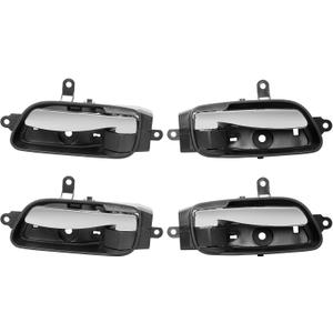 Interior Door Handles Set 4PCS, Front & Rear Inside Left Driver & Right Passenger Side Handle With Chrome Lever, Compatible with 2013-2017 Nissan Altima Pathfinder, Replaces# 80671-3TA0D 80670-3TA0D