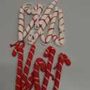 Tatuo 12 Pcs Candy Cane Hanging Decorations Bulk Christmas Lollipop Ornament Felt Canes Ornaments Candy Christmas Tree for Xmas Tree Home DIY Crafts Holiday Decor (Elegant Color,5 x 2.16 Inches)