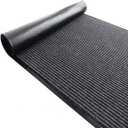 Nisorpa Commercial Grade Door Floor Mat 3' x 10' Brush Step Entrance Mat Slip Skid Doormat with PVC Backing Home Office Hotel Hallway Indoor Outdoor Runner Rugs Corridor Floor Carpet Runner, Grey