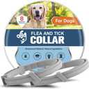 Flea Collars for Dogs, Tick Collar for Large Dogs, Adjustable Dog Flea Collar with 8 Months Prevention, Comfort Fit for Large Dog-2 Pcs