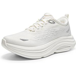 ALLSWIFIT Women's Walking Shoes Cushion Running Tennis Comfortable Arch Support Breathable Lightweight Gym Workout Athletic Fashion Sneakers StediCloud Lite (7, White)