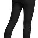 Hybrid & Company Womens Hyper Ultra Stretch Comfy Skinny Leg 3 Button Wide Waist Work Casual Pants (Black)