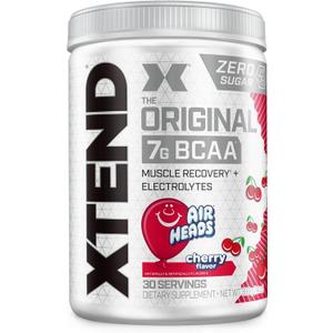 Xtend Original BCAA Powder Airheads Candy Flavor, 7g BCAA and 2.5g L-Glutamine, Sugar Free Post Workout Muscle Recovery Drink with Amino Acids for Men & Women, 30 Servings (14 Ounce (Pack of 1)) Best By 03/2025