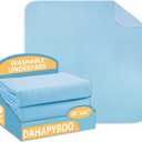 DAHAPYBOO Washable Underpads, 36"x36" 2 Pack Incontinence Bed Pads, Heavy Absorbency Reusable for Elderly, Kids, Adults and Pets, Waterproof Quick Drying for Bed, Sofa, Floor