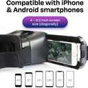 VR Headset Compatible with iPhone & Android - Universal Virtual Reality Goggles for Kids & Adults - Virtual Reality Headset for Kids - Your Best Mobile Games 360 Movies w/New 3D VR for iPhone (Red)