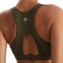 RUNNING GIRL High Impact Sports Bras for Women,Racerback Running Bra Workout Crop Tank Tops Longline Sports Bra Push up (M)