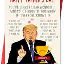 ACHICGIRL Funny Fathers Day Card for Dad Husband, Happy Fathers Day Card Gifts from Daughter Son, Great Father's Gifts Idea for Men Him, Pack of 8
