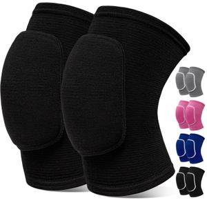 Volleyball Knee Pads,Knee Pads for Women,Men,Kids,Girls,Knee Brace for Basketball Volleyball Football Dance Yoga Tennis Running Cycling Workout Climbing (Black, Medium)