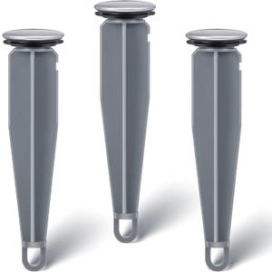 Enhon Pop up Stoppers Compatible with Moen Drain Components, Chrome Bathroom Sink Drain Plunger, 4-7/8 Tall, 1-1/4 Cap Dia, with 1 Mounting Hole and Gasket Seal, Replacement for 88994 (3 Pack)