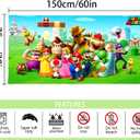 Mario Beach Towel 30"x60", Soft Absorbent Bath Towel, Cartoon Mario Pool Towel for Beach and Bathroom
