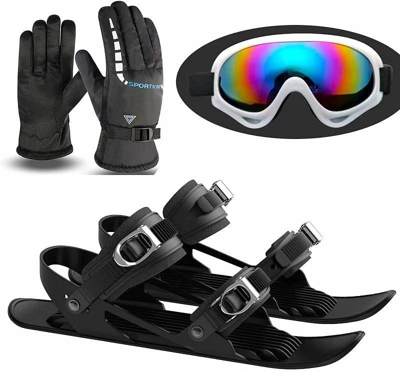 Mini Ski Skates for Snow Portable Skating Ski Shoes Lightweight Short Snowskates Adjustable in Tightness Skiboards Snowshoes Designed for Ski Enthusiasts Perfect for Snowy Slopes