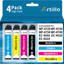 Remanufactured Replacement for Epson 802 802XL Ink Cartridges T802 T802XL | Compatible with ink for epson 802xl for WF-4720 WF-4730 WF-4734 WF-4740 EC-4040 EC-4030 EC-4020 Printer (BCMY, 4 Pack)