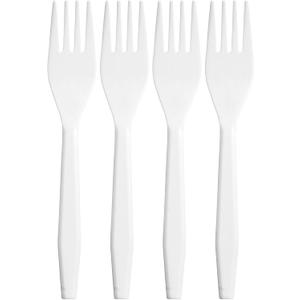 N9R 180PCS White Plastic Forks, Solid, Durable and Heavy Duty Plastic Forks, Perfect Utensils for Parties, Weddings and other Formal Events