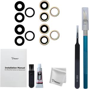 2 Packs Rear Camera Lens Glass Replacement Kits for iPhone 14 Pro & 14 Pro Max Pre-Installed Adhesive with Installation Manual and Repair Tools 2 Packs Rear Camera Lens Glass Replacement Kits for iPhone 14 Pro & 14 Pro Max Pre-Installed Adhesive with Installation Manual and Repair Tools