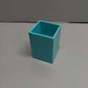 Koqye Pen Holder Teal Pencil Holder Cup Desk Organizer Decorative Acrylic Makeup Brush Holder Pen Cup for Home Office N School (Teal)