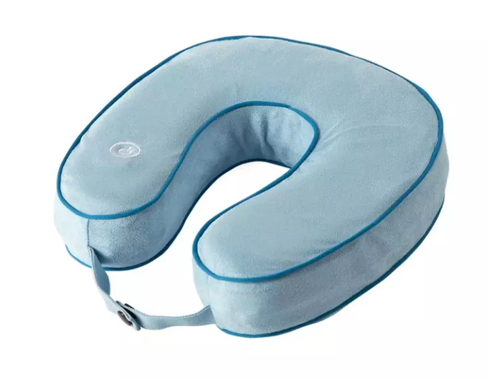 HoMedics Mobile Comfort Memory-Foam Vibrating Neck Pillow Blue