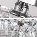 Luupyia Mini Crystal Chandelier Ceiling Light Small, Modern Crystal Ceiling Light for Hallway Fixtures Semi Flush Mount Silver Chandelier for Bedroom Hall Living Room Hallway