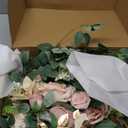 Ling's moment 2PCS Dusty Rose Arch Flowers Artificial Floral Swags Wedding Centerpieces Faux Flower Garland Greenery Arrangements for Engagement Party Sweetheart Table Decor Welcome Signs Wall