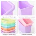 Blosssound 24 Set Book Bins for Classroom with Label Sticker Book Box Baskets Plastic Stackable Organizing Bins Storage & Organization for Classroom Library Home School Supplies (Pastel)