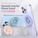 Magnetic Phone Ring Holder for MagSafe, Lucky Wheel Fidget Spinner Phone Grip, Dual Sided Magnets Phone Stand for iPhone/Mag Case, Morandi Aesthetic Kickstand for Gym Travel Stress Relief Accessory