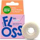Vegan Bamboo Silk Floss - Pure Plastic Free Woven Dental Floss Thread | Zero Waste Eco-Friendly Oral Care | Natural PFA Free String for Adults & Kids Tight Teeth | Soft Easy Glide - Unflavored 55yds, Set of 5