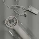 Portable Ice Cooling Handheld Fan with Semiconductor Cooling Plate, USB Rechargeable Personal Turbo Mini Hand Held Fan that Blow Cold Air, 5 Speeds Ice Cooler, Gift for Womens, Mens, Travel, Outdoor (White)