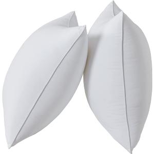 Qeils 24 x 24 Soft Polyester Cover Pillow Inserts Set of 2 - White Rectangle Square Decorative Pillow Inserts for Couch & Sofa